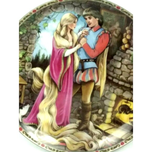 1988 Rapunzel Collector Plate Once Upon a Time Knowles Limited Edition 59A - Picture 3 of 7